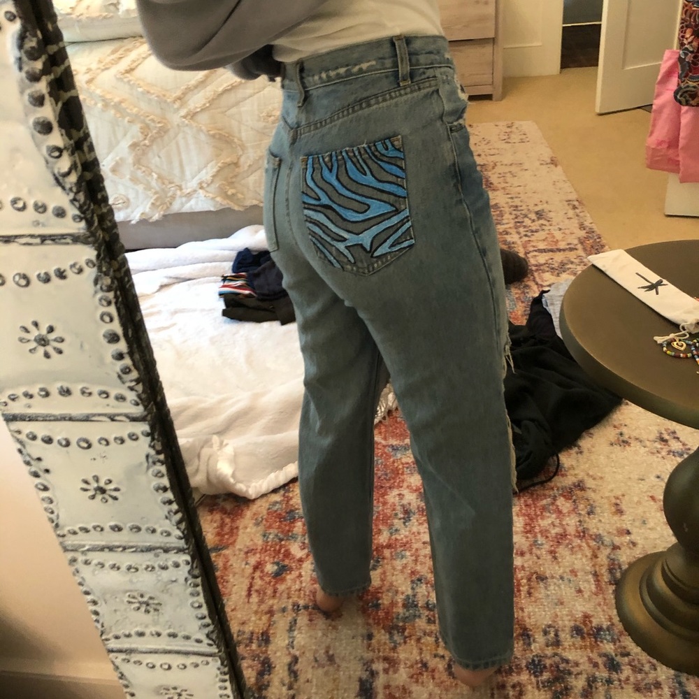 Custom zebra pants!!! Hand painted by me!! Carmar